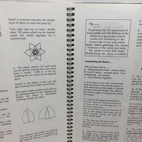 1996 Slice Up A Circle Easy Geometricks Patchworkers Angela Madden Quilts Spiral - Picture 6 of 10